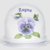 Purple Springtime Pansies Personalized (正面)