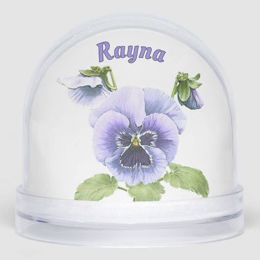 Purple Springtime Pansies Personalized (正面)