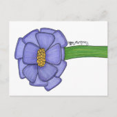 Purple Square Flower Postcard ポストカード (正面)