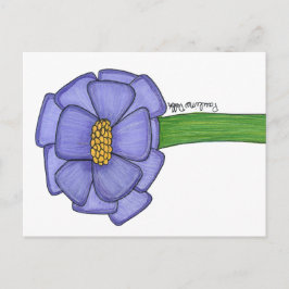 Purple Square Flower Postcard ポストカード
