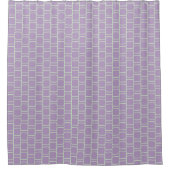 Purple Square Pattern Shower Curtain シャワーカーテン (正面)