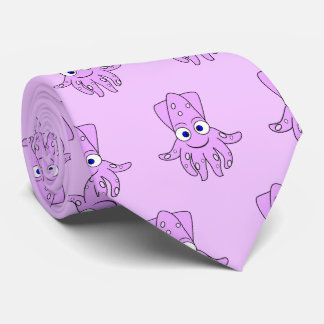 Purple Squid Design ネクタイ