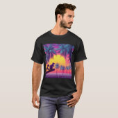 Purple Squirrel Over Neon Tropics Tシャツ (正面フル)