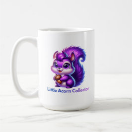 Purple Squirrel with Acorn コーヒーマグカップ