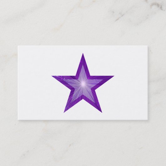 Purple Star名刺テンプレート（白） 名刺 (正面)