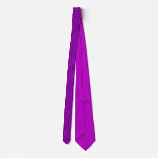 Purple Star Grid Neck Tie for Bold Elegance ネクタイ (裏面)