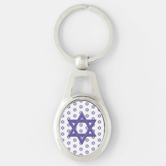 Purple Star of Davidシームレス キーホルダー (正面)