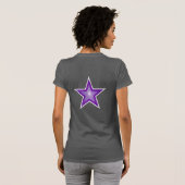 Purple Star White STAR！フロント&バックTシャツ Tシャツ (裏面フル)
