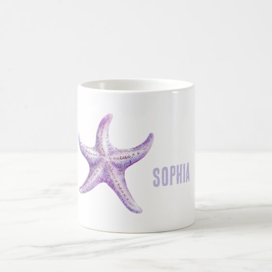 Purple Starfish コーヒーマグカップ (中央)