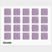 Purple Starry Night Save the Dateスタンプ スクエアシール (シート)