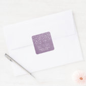 Purple Starry Night Save the Dateスタンプ スクエアシール (封筒)