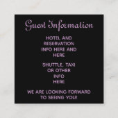 Purple steampunkの結婚ゲストの予約情報 エンクロージャーカード (正面)
