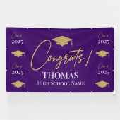 Purple Step and repeat Graduation Backdrop banner  横断幕 (横)