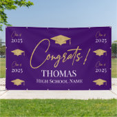 Purple Step and repeat Graduation Backdrop banner  横断幕 (外側)
