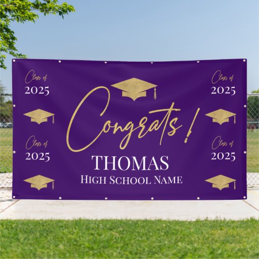 Purple Step and repeat Graduation Backdrop banner  横断幕 (外側)