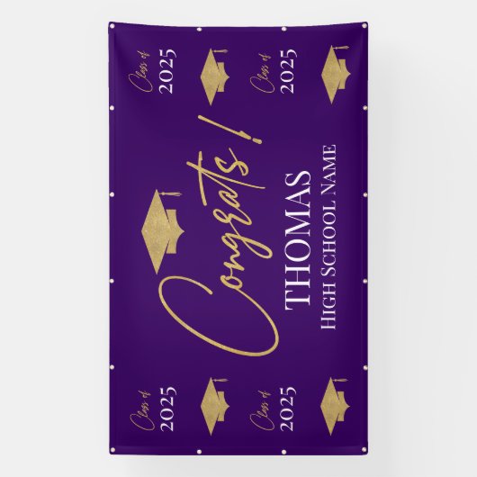Purple Step and repeat Graduation Backdrop banner  横断幕 (縦)