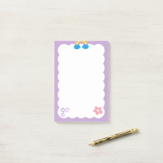 Purple sticky notes  ポストイット (デスク上)