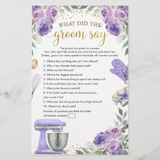 Purple Stock the Kitchen Groom (正面)