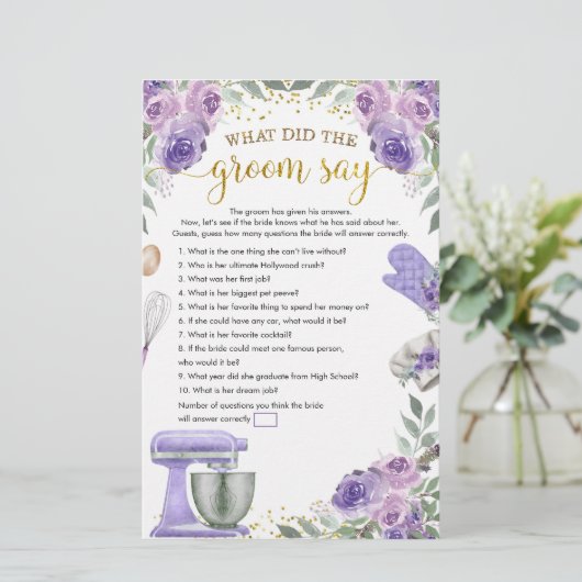 Purple Stock the Kitchen Groom (スタンド正面)