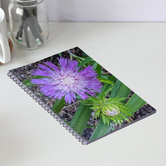 Purple Stoke's Aster Floral ノートブック