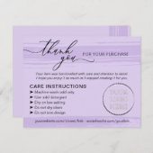 Purple Store Small Businessの説明気に サンキューカード (正面/裏面)