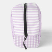 Purple Stripe Bow Pattern Coquette Cosmetic ドップキット (右)