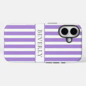 Purple striped Personalized Name Case-Mate iPhoneケース (裏面 (横))