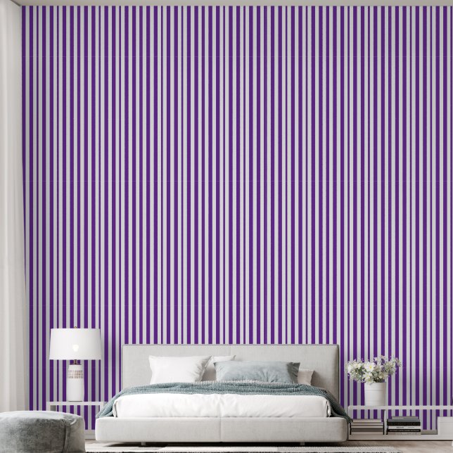 Purple Striped Wallpaper 壁紙 (寝室)