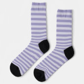 Purple Stripes Seamless Pattern ソックス (左)