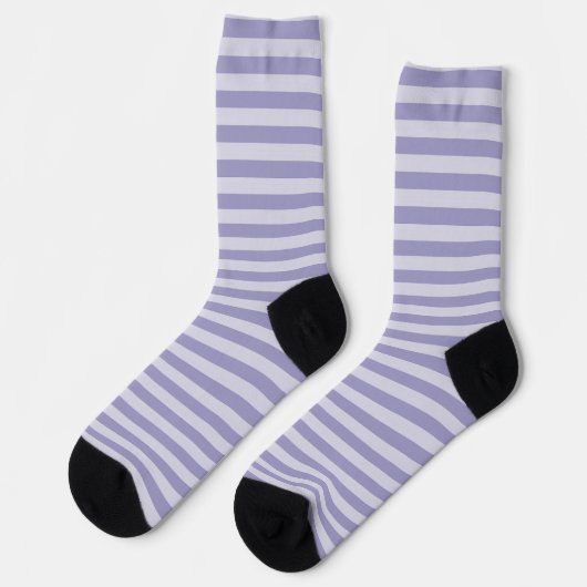 Purple Stripes Seamless Pattern ソックス (左)