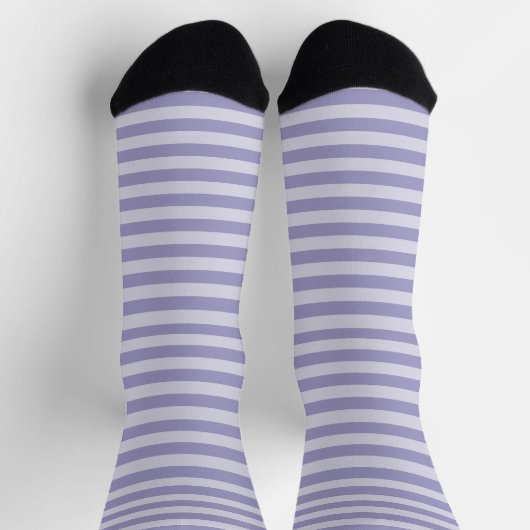 Purple Stripes Seamless Pattern ソックス (上部)