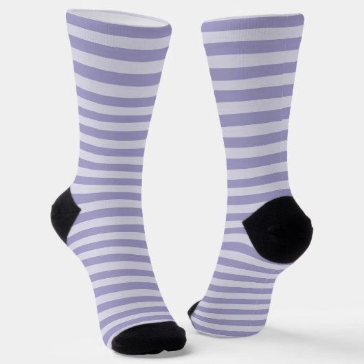 Purple Stripes Seamless Pattern ソックス (傾斜あり)