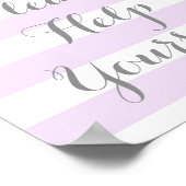 Purple Stripes Silver Snow Please Help Yourself ポスター (角)