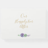 Purple Succulentsのゲスト結婚ズブックキープサケ ゲストブック (裏面)