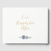 Purple Succulentsのゲスト結婚ズブックキープサケ ゲストブック (裏面)