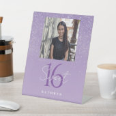 Purple Sweet 16名前をカスタムする写真 台座サイン (インサイチュ)