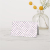 Purple Sweet Floral Baby Shower Folded Place Card プレイスカード (裏面)