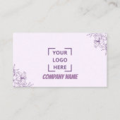 Purple Sweet Floral Professionnel Business card 名刺 (裏面)