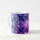 Purple Swirl Abstract Art Coffee Mug – Modern Flui コーヒーマグカップ (正面左)
