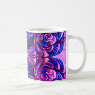 Purple Swirl Abstract Art Coffee Mug – Modern Flui コーヒーマグカップ
