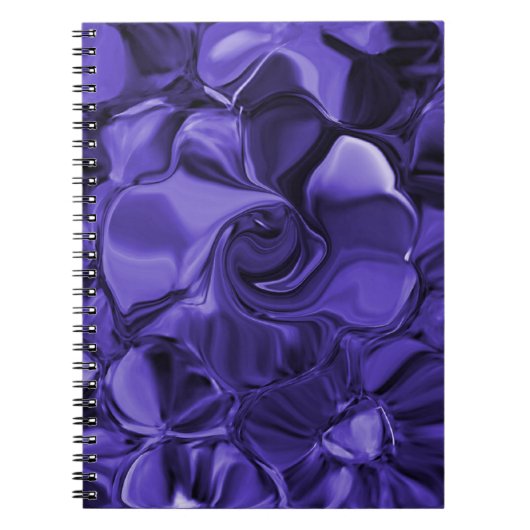 Purple Swirls Spiral Notebook ノートブック (正面)