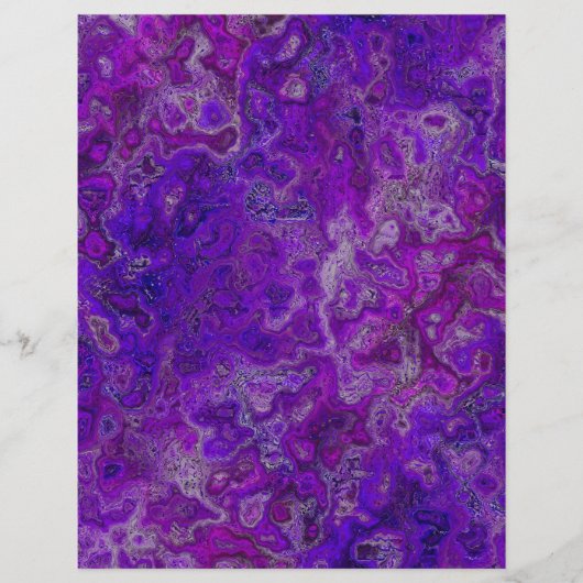 Purple Swirly Marble Bulk Scrapbook Paper Pages チラシ (正面)