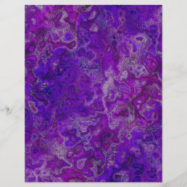 Purple Swirly Marble Scrapbook Paper 2-Sided Page