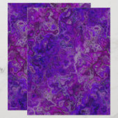 Purple Swirly Marble Scrapbook Paper 2-Sided Page (正面/裏面)