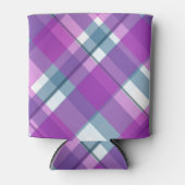 Purple Tartan Pattern 缶クーラー (正面)