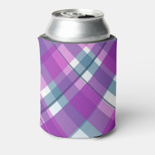 Purple Tartan Pattern 缶クーラー (缶裏面)