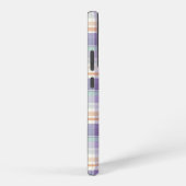 Purple Tartan Plaid Monogram Design Samsung Galaxyケース (右側面)