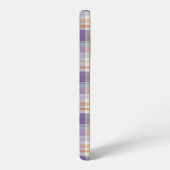 Purple Tartan Plaid Monogram Design Samsung Galaxyケース (左側面)