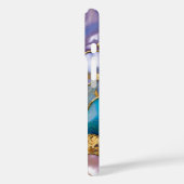 Purple Teal Marble Phone Case Gold Luxury Case-Mate iPhoneケース (裏面 / 左)