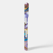 Purple Teal Marble Phone Case Gold Luxury Case-Mate iPhoneケース (裏面 / 右)